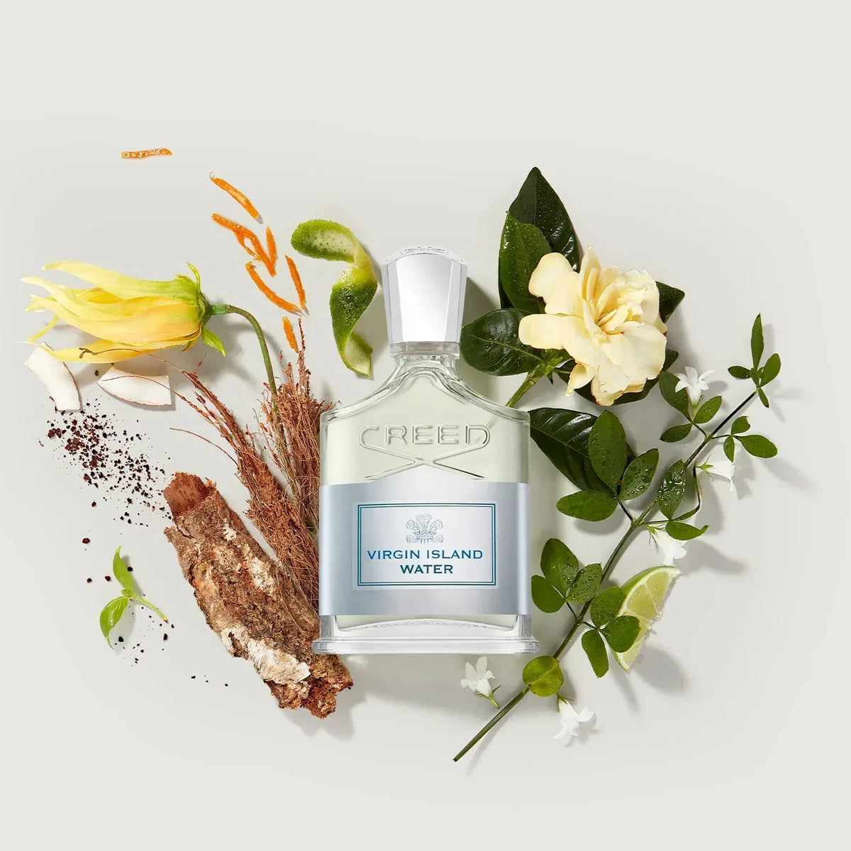 Hub Wavy Creed Virgin Island Water perfume bottle, luxurious unisex fragrance with 3.3 fl oz capacity, long-lasting tropical scent