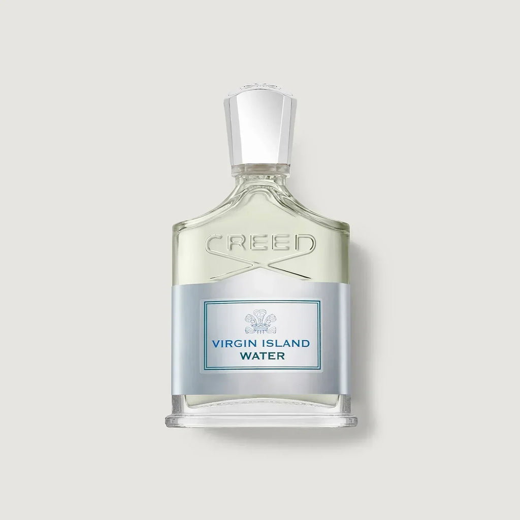 Hub Wavy Creed Virgin Island Water perfume bottle, 3.3 fl oz, unisex tropical fragrance with lush island-inspired scent.