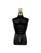 Jean Paul Gaultier Le Male men's fragrance bottle, 4.2 oz, with sleek design and branding visible.