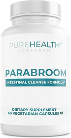 Evorina PUREHEALTH RESEARCH Parabroom - Gut Cleanse & Health Supplement - with Black Walnut, Sweet Wormwood Powder, Turmeric Extract, Olive Leaf, Garlic & Onion - Digestive Support for Women & Men 60 Capsules | High Strength Herbal Supplement | Clean Labe