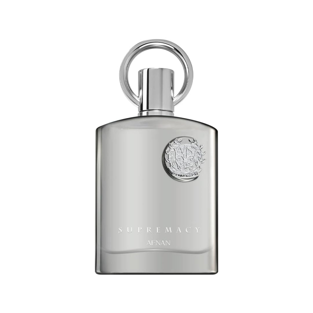 Afnan Supremacy Pour Homme luxury men's perfume bottle by Hub Wavy, 3.4 fl oz (100 ml), sleek design and elegant packaging