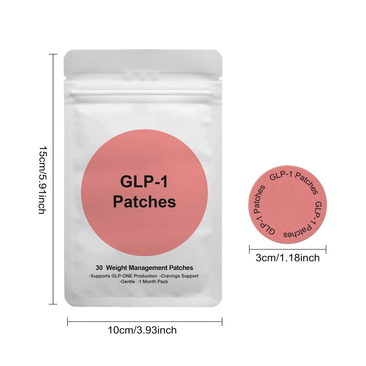 GLP-1 Nano Patch, Firming Skin and Body Care Patch, with Ginger Extract for Women 30 Count