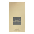 Tom Ford Black Orchid 3.4 oz luxury women's perfume bottle with sleek black design and gold accents, displayed on a neutral background.