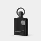 Afnan Supremacy Noir luxury men's perfume bottle from Hub Wavy, featuring sleek black design and elegant packaging.