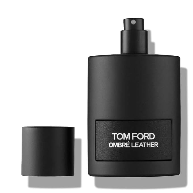 Tom Ford Ombré Leather perfume for women in 3.4 oz bottle, featuring sleek black packaging and luxurious branding.