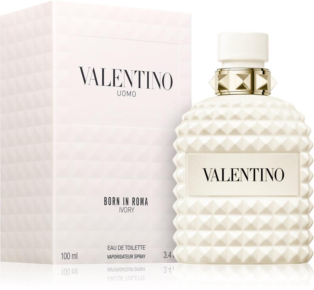 Valentino Uomo Born in Roma Ivory Eau de Toilette Spray for Men 3.4 oz / 100 ml Discontinued