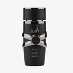 Lattafa ASAD Elixir unisex perfume bottle by Hub Wavy, 3.4 oz, luxury long-lasting fragrance with elegant packaging.