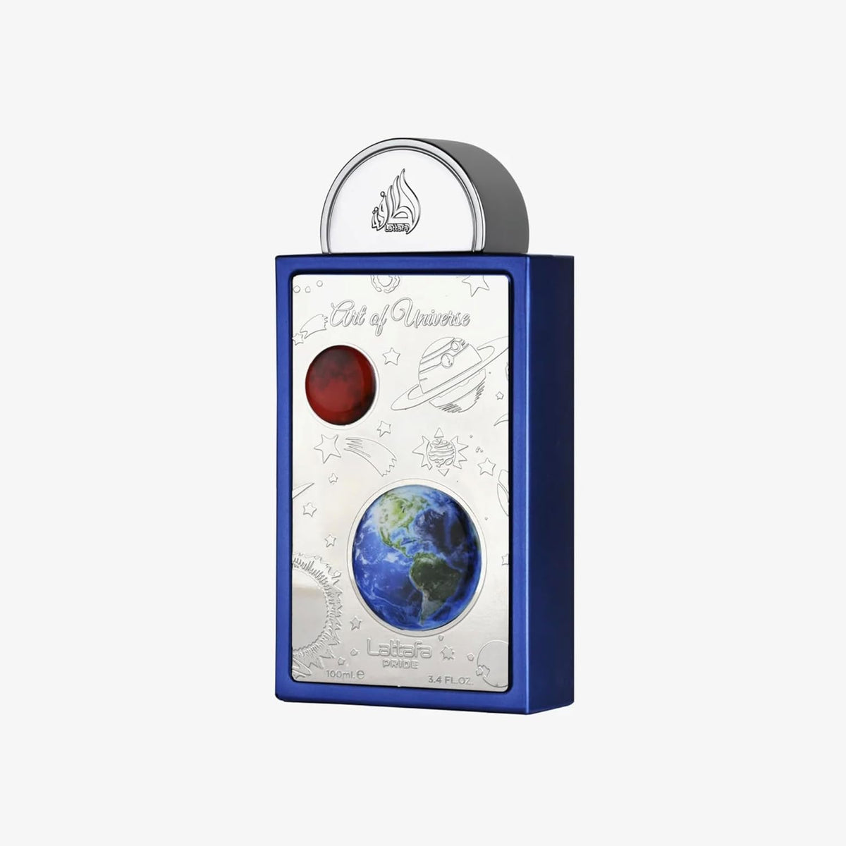 Hub Wavy Lattafa Pride Art of Universe unisex perfume bottle, showcasing luxurious fragrance packaging on a neutral background