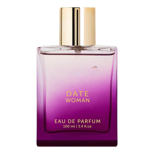 Hub Wavy Bellavita Luxury Date perfume bottle with floral and pink pepper notes, featuring jasmine and moss accents.