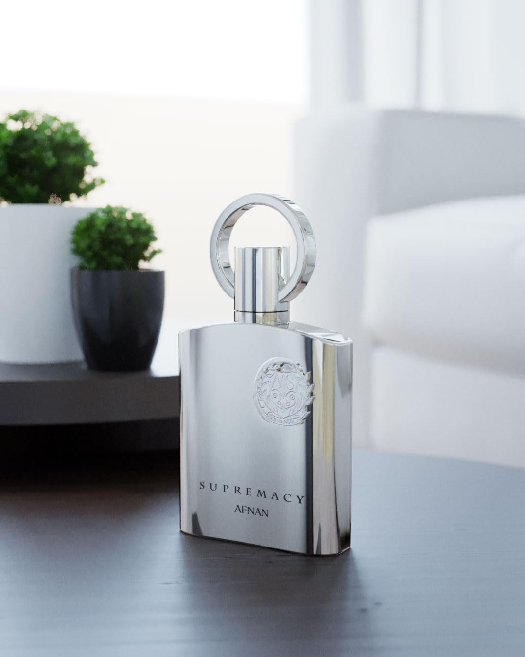 Afnan Supremacy Pour Homme luxury men's perfume bottle from Hub Wavy, with sleek design and fragrance details visible.