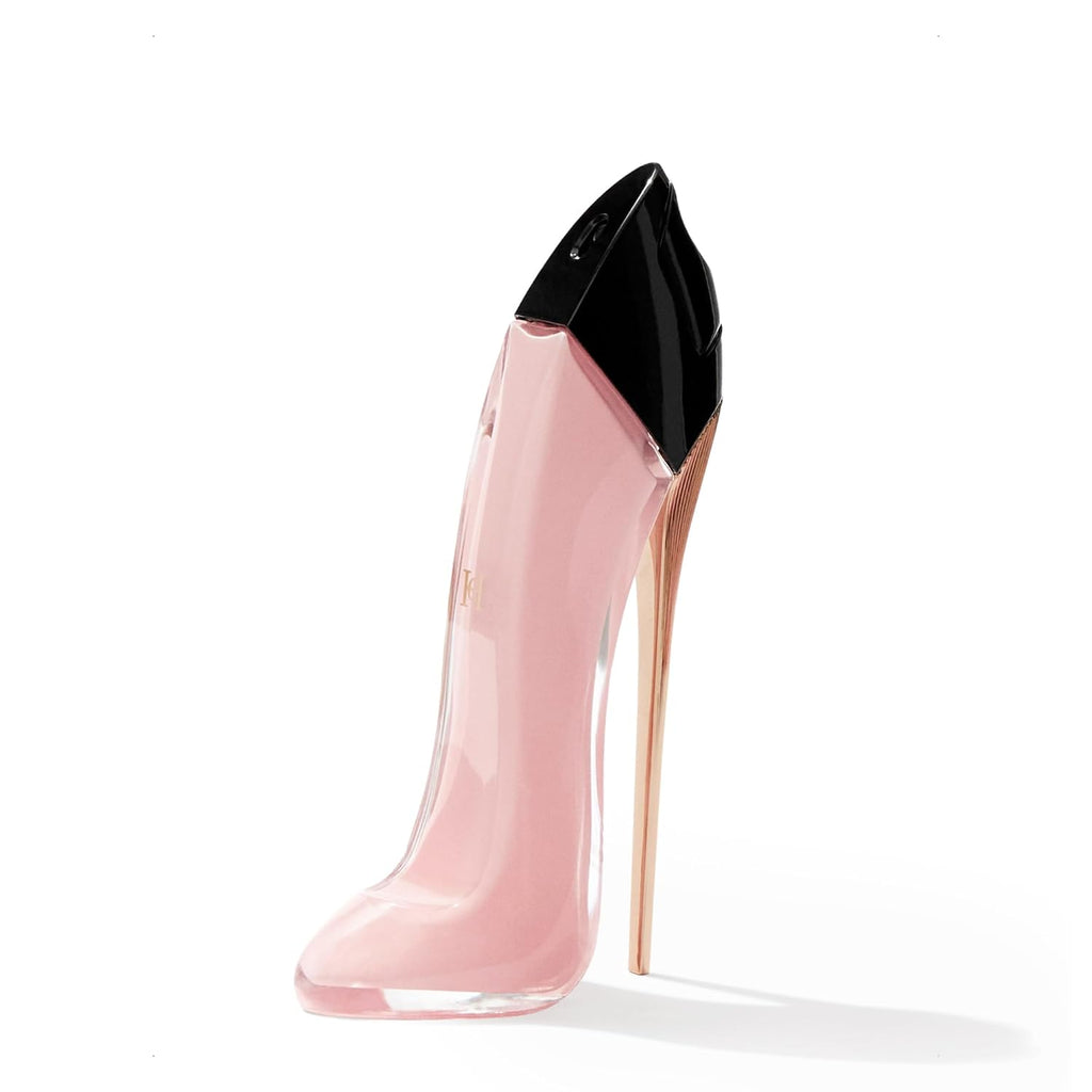 Hub Wavy Carolina Herrera Good Girl Blush perfume bottle, 2.7 oz for women with elegant design and floral accents.