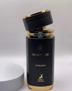 Hub Wavy Maison Alhambra Sceptre Oceana perfume bottle, luxury unisex fragrance in 3.40 oz/100 ml spray.