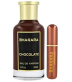 Hub Wavy Bharara Chocolate perfume bottle for unisex, 3.4 fl oz (100 ml) with sleek packaging and chocolate scent details.