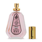 Hub Wavy Pink Blush Marshmallow scented perfume bottle, 3.4 fl oz, for women, featuring a pink design and luxury fragrance.
