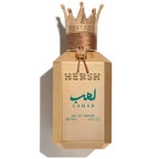 HERSH Lahab Arabic Oriental perfume for women by Hub Wavy, 3.4 fl oz, elegant fragrance bottle with intricate design.