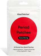 Kind Patches Period Patches - Period Relief Iron Patches with Menthol, Camphor and Chamomile - Menstrual Relief with Lavender Essential Oil - 30 Count
