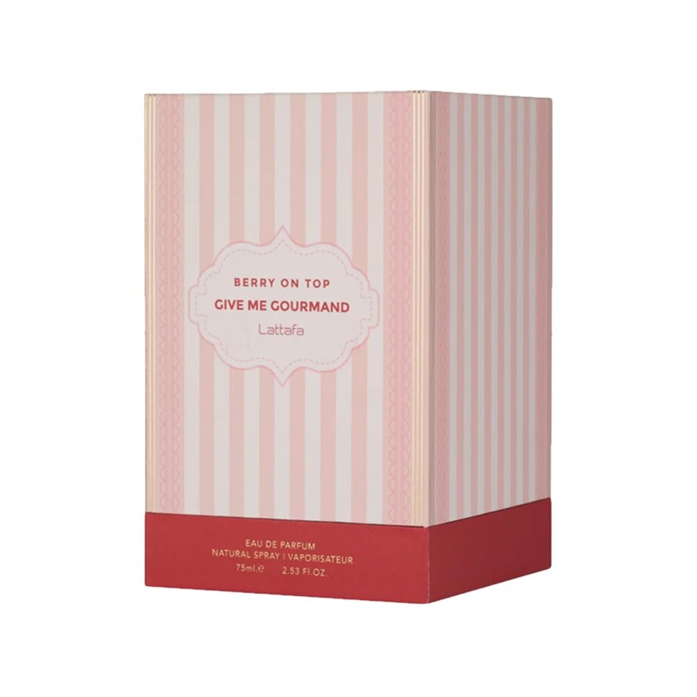 Hub Wavy Lattafa Berry On Top unisex perfume bottle, 75ml, featuring a sleek design and vibrant berry scent.