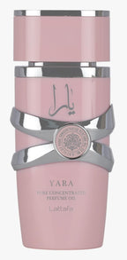 Lattafa Yara perfume for women in a 100ml bottle, displayed with elegant packaging and floral accents.