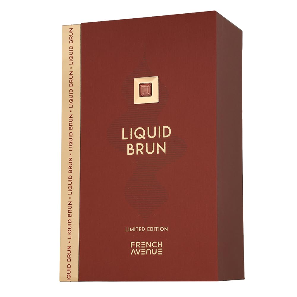 Hub Wavy Liquid Brun men's perfume bottle, 3.4 oz, luxury fragrance with elegant design and branding visible.