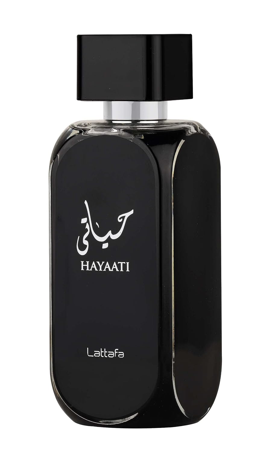 Hub Wavy Lattafa Hayaati perfume bottle for men, 3.4 oz, showcasing the luxury fragrance packaging.