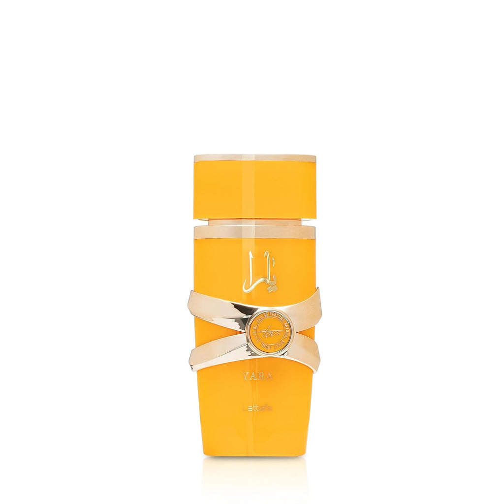 Lattafa Yara Tous perfume for women in 100 ml bottle, featuring elegant packaging from the Hub Wavy brand.