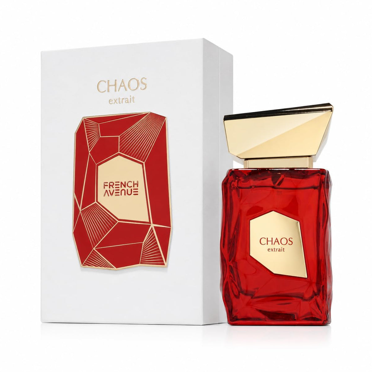 Hub Wavy French Avenue Chaos perfume bottle, 100ml, luxury woody fresh unisex fragrance with long-lasting scent and elegant design.