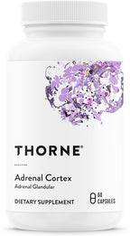 THORNE Adrenal Cortex, Bovine Adrenal Glandular Supplement, 60 Capsules