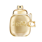 Hub Wavy Coach Gold Parfum for Women, 3 oz luxury perfume bottle with gold accents, elegant and sophisticated design.