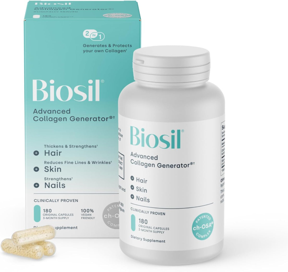 Biosil Collagen Supplements for Women - 120 Original Capsules