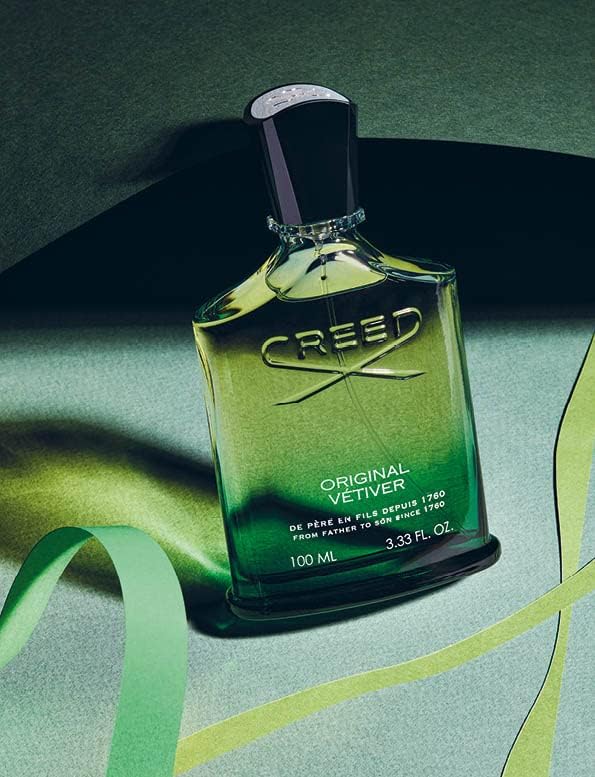 Hub Wavy Creed Original Vétiver men's perfume bottle, 3.3 fl oz / 100 ml with sleek design and elegant branding.