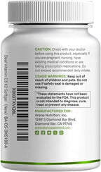 DEAL SUPPLEMENT Vitamin D3 5,000 IU + K2 MK7 Softgels, 250 Count | 2-in-1 Complex | Easy to Swallow