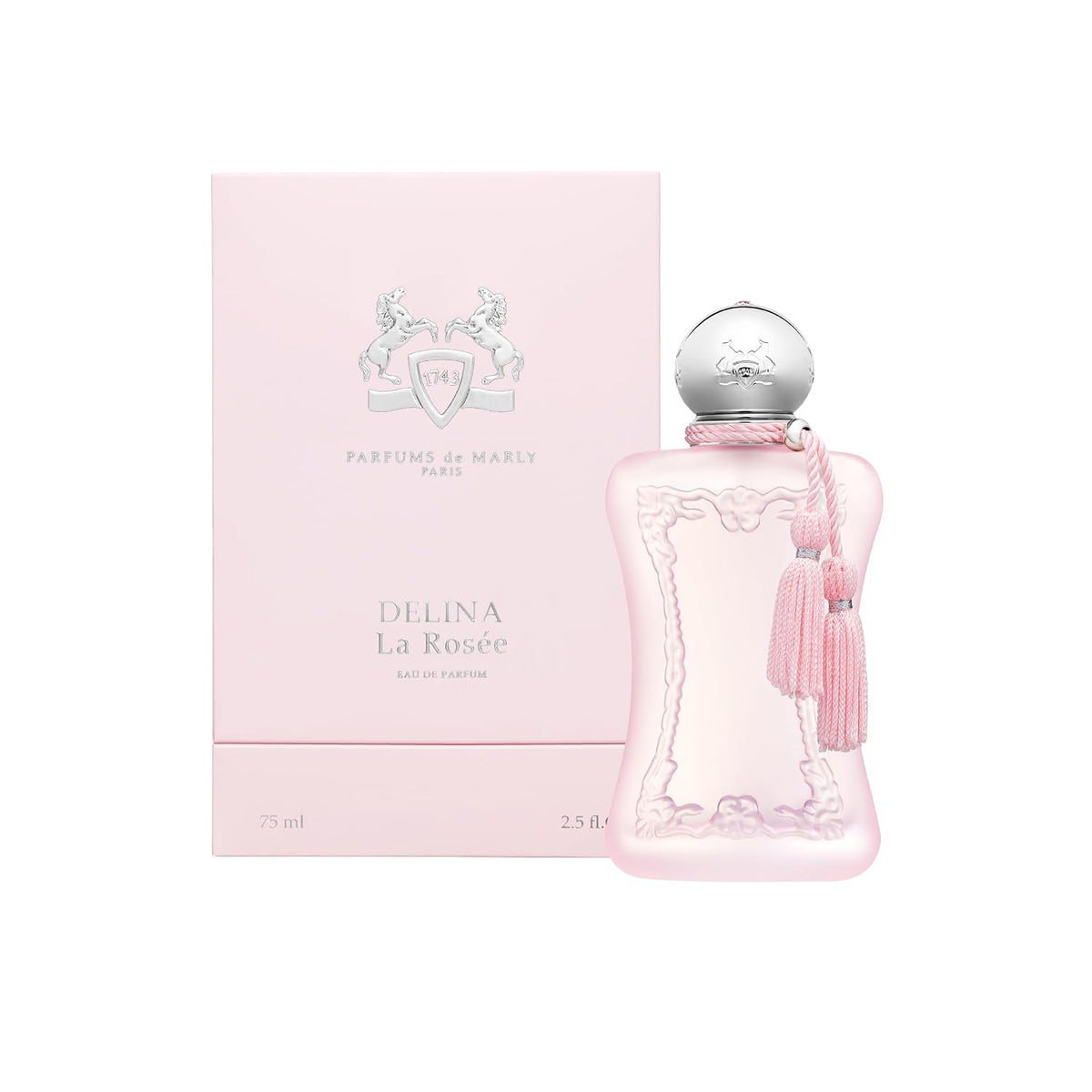 Hub Wavy Parfums de Marly Delina Exclusif perfume bottle, luxury long-lasting fragrance for women, 75ml perfume spray.