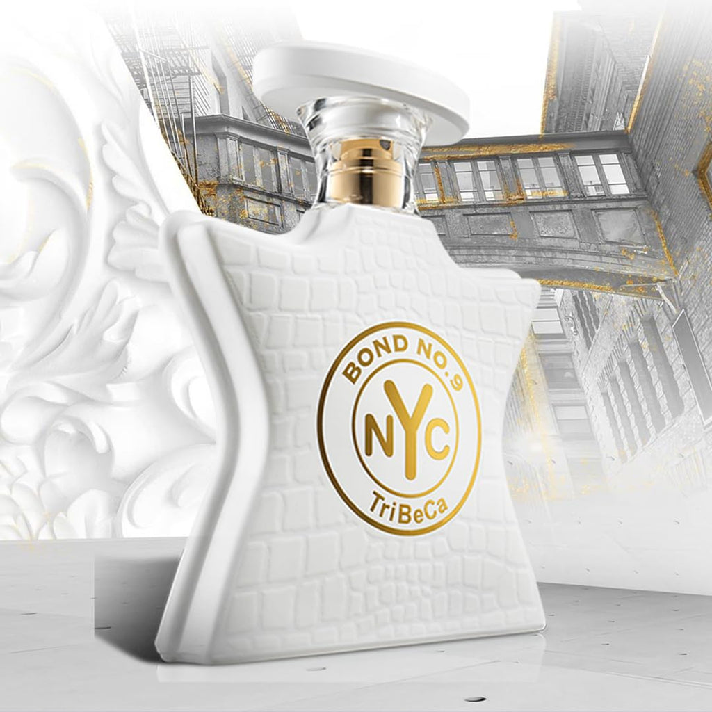 Hub Wavy Bond No. 9 New York Tribeca luxury unisex fragrance bottle with elegant packaging and vibrant design.