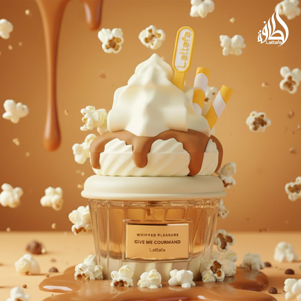 Hub Wavy Lattafa Whipped Pleasure luxury unisex perfume bottle, 75ml, with elegant packaging and sleek design.