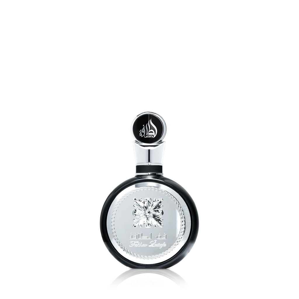 Hub Wavy Lattafa Fakhar perfume bottle, luxury woody fresh scent for men, 3.4 fl oz / 100 ml, sleek glass design
