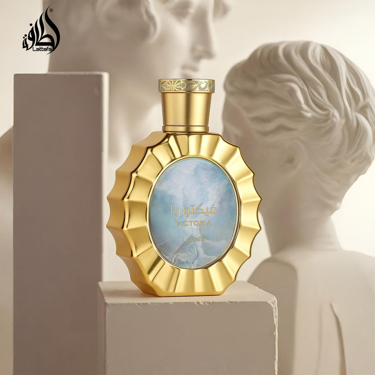 Hub Wavy Lattafa Victoria perfume for women, 3.4 oz, luxurious fragrance bottle with elegant design.