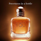 Emporio Armani Stronger With You men's perfume bottle, 3.4 oz, elegant design, showcasing luxury fragrance for men.