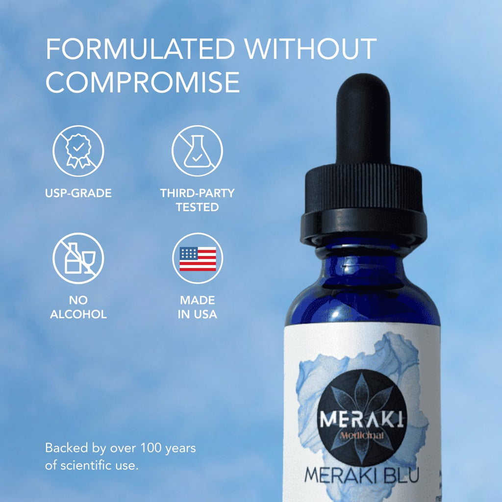 Meraki Blu USP Grade Methylene Blue Solution, 1% Formula, 30 mL
