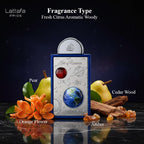 Hub Wavy Lattafa Pride Art of Universe unisex perfume bottle, luxury fragrance with sleek design and elegant packaging.