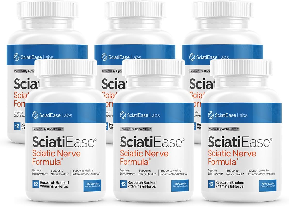 SciatiEase Sciatic Nerve Health Support Supplement, 120 Capsules