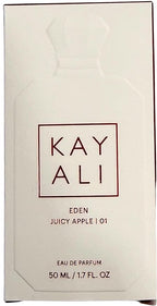 Hub Wavy KAYALI EDEN JUICY APPLE perfume bottle for women, 3.4 oz, featuring a sleek design and vibrant apple-inspired label.