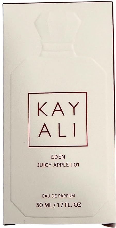 Hub Wavy KAYALI EDEN JUICY APPLE perfume bottle for women, 3.4 oz, featuring a sleek design and vibrant apple-inspired label.