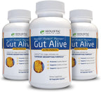 Holistic Health Labs Gut Alive - All Natural Support to Fight IBS, Heartburn, Acid Indigestion, Acid Reflux, Bloating & Gas. Unique Formulation (60 Count (Pack of 2))
