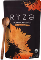 RYZE Organic Mushroom Coffee, Medium Roast, Adaptogenic Blend, 30 Servings