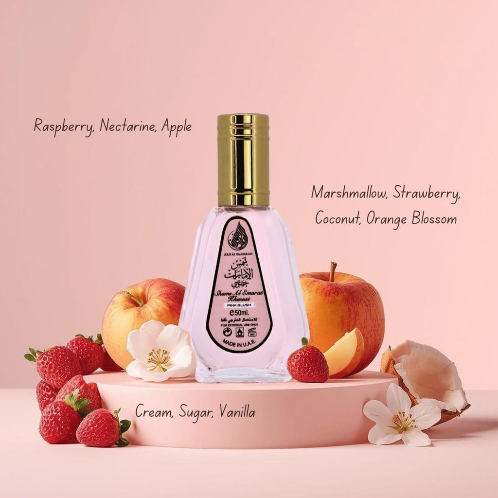 Hub Wavy Pink Blush Marshmallow perfume bottle, 3.4 fl oz, with soft pink design and luxurious scent for women.