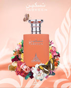 Hub Wavy Paris Corner Taskeen Peach Tea unisex perfume bottle, 3.4 oz with a luxurious woody and fresh scent.
