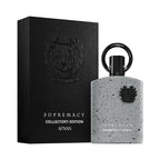 Afnan Supremacy Collector's Edition perfume bottle by Hub Wavy, featuring a sleek design for men, 3.4 fl oz luxury fragrance.