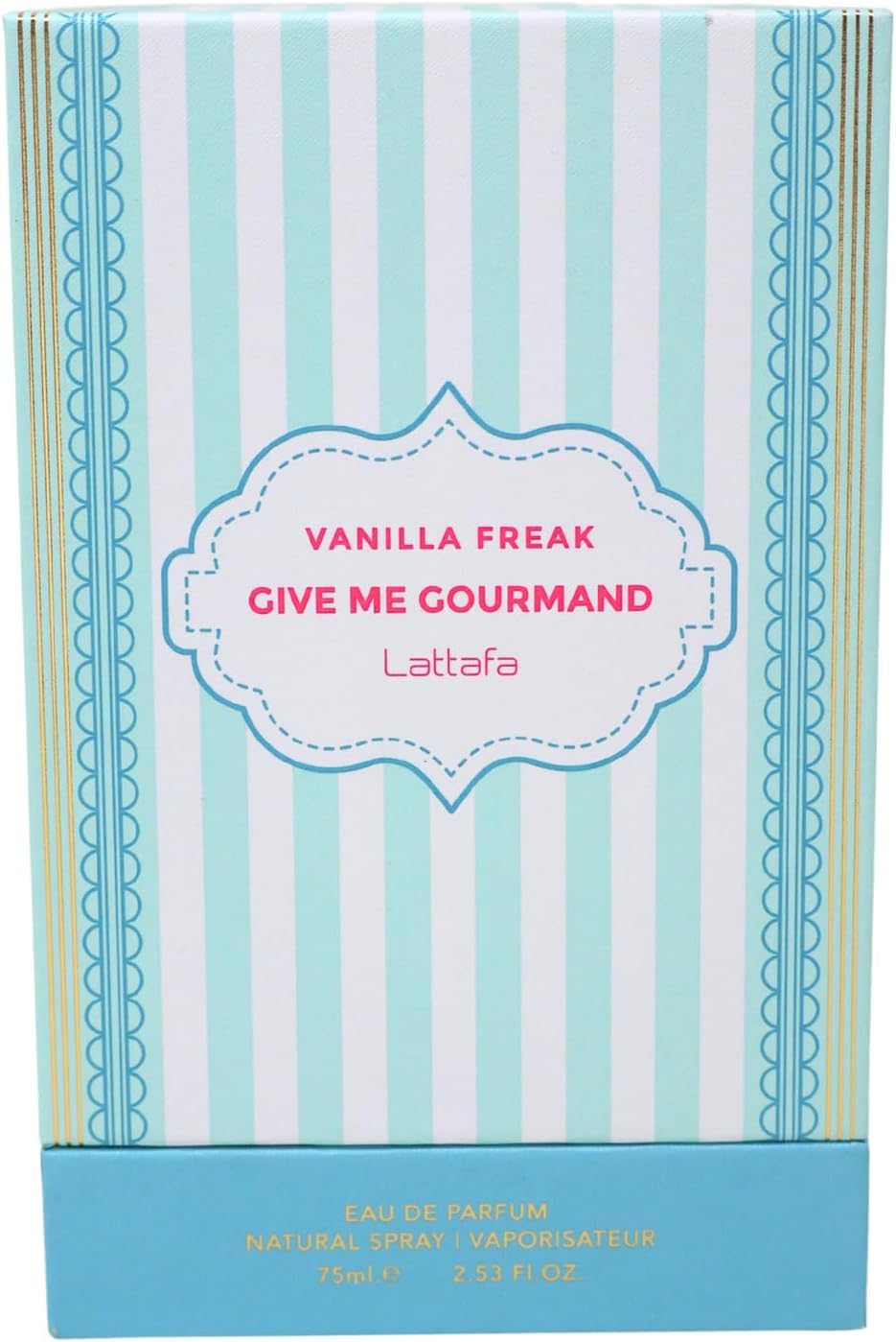 Hub Wavy Lattafa Vanilla Freak unisex perfume bottle, 75ml, featuring warm vanilla scent in a sleek design.
