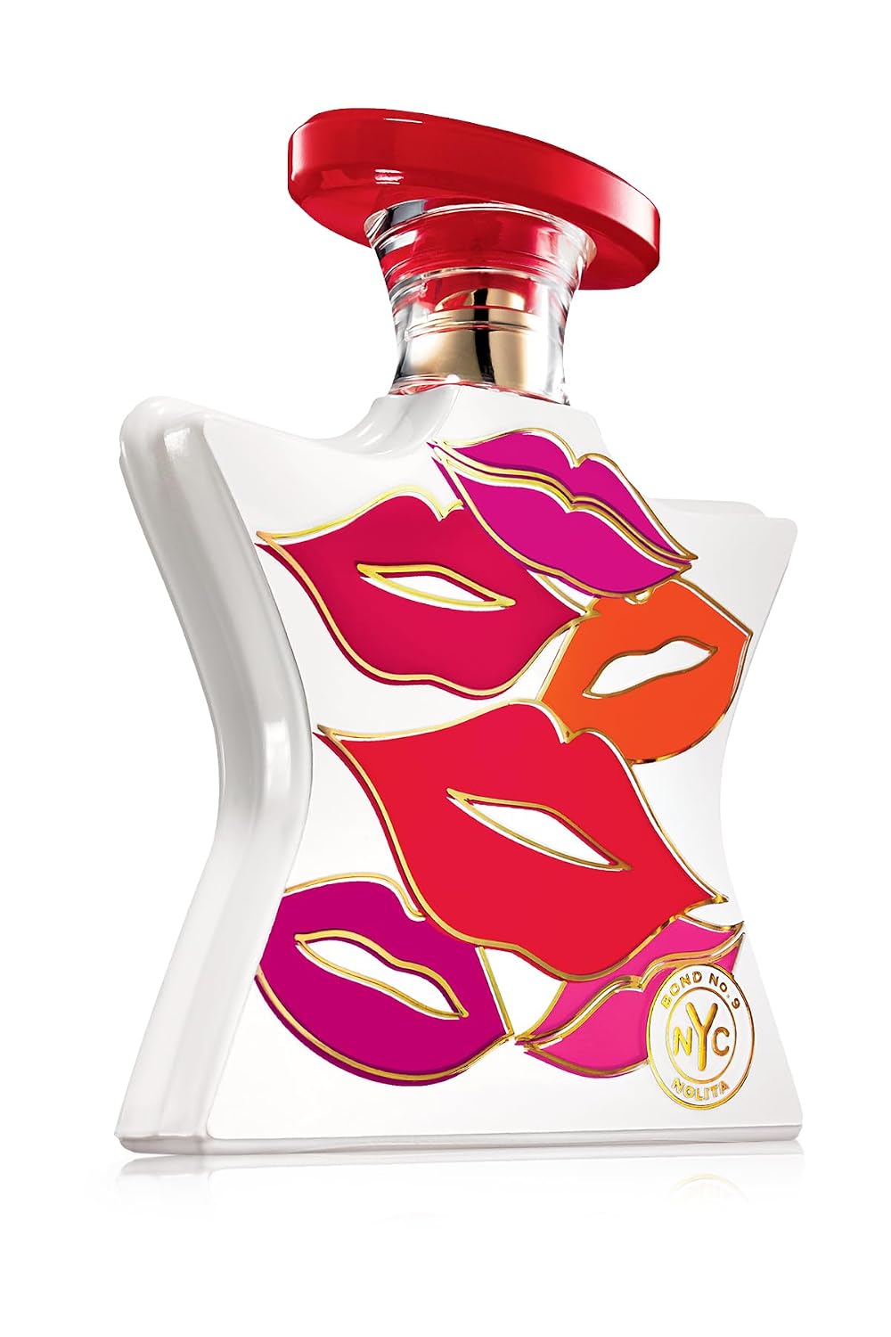 Bond No. 9 Nolita luxury fragrance bottle for women, featuring elegant design and vibrant branding in a clear image.
