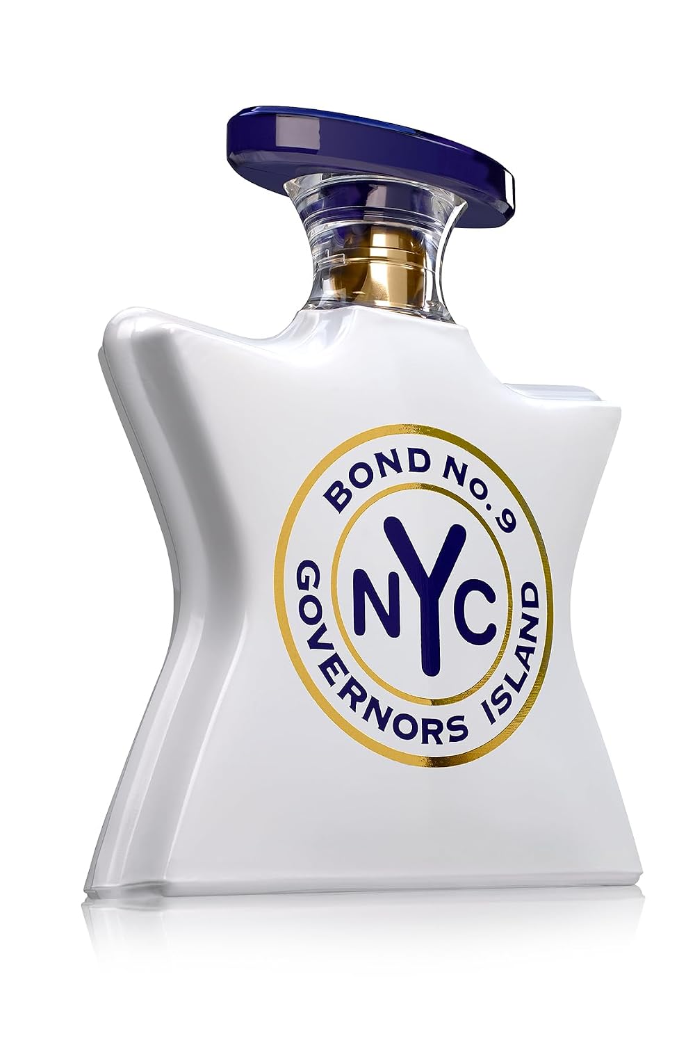 Hub Wavy Bond No. 9 New York Governor's Island perfume bottle, luxury unisex fragrance with 3.4 fl oz capacity.